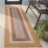 image:imageSAFAVIEH Washable Rug Outdoor Braided Collection  5 Round Aqua amp Pink Handmade amp Reversible NonShedding amp Easy to Clean Ideal for Patio Backyard Mudroom BRD318JBrownLight Brown