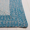 image:imageSAFAVIEH Washable Rug Outdoor Braided Collection  5 Round Aqua amp Pink Handmade amp Reversible NonShedding amp Easy to Clean Ideal for Patio Backyard Mudroom BRD318JBlueAqua