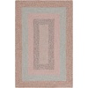 image:imageSAFAVIEH Washable Rug Outdoor Braided Collection  5 Round Aqua amp Pink Handmade amp Reversible NonShedding amp Easy to Clean Ideal for Patio Backyard Mudroom BRD318JBrownGrey Pink