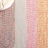 image:imageSAFAVIEH Washable Rug Outdoor Braided Collection  5 Round Aqua amp Pink Handmade amp Reversible NonShedding amp Easy to Clean Ideal for Patio Backyard Mudroom BRD318JAquaPink