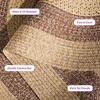 image:imageSAFAVIEH Washable Rug Outdoor Braided Collection  5 Round Aqua amp Pink Handmade amp Reversible NonShedding amp Easy to Clean Ideal for Patio Backyard Mudroom BRD318JBeigeBrown