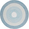 image:imageSAFAVIEH Washable Rug Outdoor Braided Collection  5 Round Aqua amp Pink Handmade amp Reversible NonShedding amp Easy to Clean Ideal for Patio Backyard Mudroom BRD318JBlueAqua