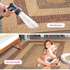 image:imageSAFAVIEH Washable Rug Outdoor Braided Collection  5 Round Aqua amp Pink Handmade amp Reversible NonShedding amp Easy to Clean Ideal for Patio Backyard Mudroom BRD318JBeigeBrown