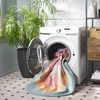 image:imageSAFAVIEH Washable Rug Outdoor Braided Collection  5 Round Aqua amp Pink Handmade amp Reversible NonShedding amp Easy to Clean Ideal for Patio Backyard Mudroom BRD318JAquaPink