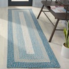 image:imageSAFAVIEH Washable Rug Outdoor Braided Collection  5 Round Aqua amp Pink Handmade amp Reversible NonShedding amp Easy to Clean Ideal for Patio Backyard Mudroom BRD318JBlueAqua
