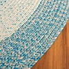 image:imageSAFAVIEH Washable Rug Outdoor Braided Collection  5 Round Aqua amp Pink Handmade amp Reversible NonShedding amp Easy to Clean Ideal for Patio Backyard Mudroom BRD318JBlueAqua