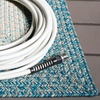 image:imageSAFAVIEH Washable Rug Outdoor Braided Collection  5 Round Aqua amp Pink Handmade amp Reversible NonShedding amp Easy to Clean Ideal for Patio Backyard Mudroom BRD318JBlueAqua