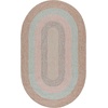 image:imageSAFAVIEH Washable Rug Outdoor Braided Collection  5 Round Aqua amp Pink Handmade amp Reversible NonShedding amp Easy to Clean Ideal for Patio Backyard Mudroom BRD318JBrownGrey Pink