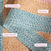 image:imageSAFAVIEH Washable Rug Outdoor Braided Collection  5 Round Aqua amp Pink Handmade amp Reversible NonShedding amp Easy to Clean Ideal for Patio Backyard Mudroom BRD318JAquaPink
