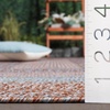 image:imageSAFAVIEH Washable Rug Outdoor Braided Collection  5 Round Aqua amp Pink Handmade amp Reversible NonShedding amp Easy to Clean Ideal for Patio Backyard Mudroom BRD318JBrownGrey Pink