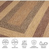 image:imageSAFAVIEH Washable Rug Outdoor Braided Collection  5 Round Aqua amp Pink Handmade amp Reversible NonShedding amp Easy to Clean Ideal for Patio Backyard Mudroom BRD318JBeigeBrown