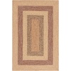 image:imageSAFAVIEH Washable Rug Outdoor Braided Collection  5 Round Aqua amp Pink Handmade amp Reversible NonShedding amp Easy to Clean Ideal for Patio Backyard Mudroom BRD318JBeigeBrown