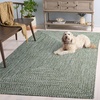 image:imageSAFAVIEH Washable Rug Outdoor Braided Collection  5 x 8 Green Handmade amp Reversible NonShedding amp Easy to Clean Ideal for Patio Backyard Mudroom BRA260YDark Green