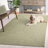 image:imageSAFAVIEH Washable Rug Outdoor Braided Collection  5 x 8 Green Handmade amp Reversible NonShedding amp Easy to Clean Ideal for Patio Backyard Mudroom BRA260YLight GreenSage