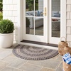 image:imageSAFAVIEH Washable Rug Outdoor Braided Collection  5 x 8 Oval Charcoal Handmade amp Reversible NonShedding amp Easy to Clean Ideal for Patio Backyard Mudroom BRA265HNavyGold