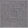 image:imageSAFAVIEH Washable Rug Outdoor Braided Collection  5 x 8 Oval Charcoal Handmade amp Reversible NonShedding amp Easy to Clean Ideal for Patio Backyard Mudroom BRA265HNavyIvory