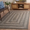 image:imageSAFAVIEH Washable Rug Outdoor Braided Collection  5 x 8 Oval Charcoal Handmade amp Reversible NonShedding amp Easy to Clean Ideal for Patio Backyard Mudroom BRA265HNavyGold