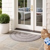 image:imageSAFAVIEH Washable Rug Outdoor Braided Collection  5 x 8 Oval Charcoal Handmade amp Reversible NonShedding amp Easy to Clean Ideal for Patio Backyard Mudroom BRA265HGrey