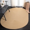 image:imageSAFAVIEH Washable Rug Outdoor Braided Collection  5 x 8 Oval Green Handmade amp Reversible NonShedding amp Easy to Clean Ideal for Patio Backyard Mudroom BRD315ABeigeTan