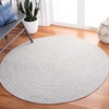 image:imageSAFAVIEH Washable Rug Outdoor Braided Collection  5 x 8 Oval Green Handmade amp Reversible NonShedding amp Easy to Clean Ideal for Patio Backyard Mudroom BRD315ASilverGrey