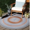 image:imageSAFAVIEH Washable Rug Outdoor Braided Collection  5 x 8 Oval Tan amp Multi Handmade amp Reversible NonShedding amp Easy to Clean Ideal for Patio Backyard Mudroom BRD314AGreyRust
