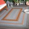 image:imageSAFAVIEH Washable Rug Outdoor Braided Collection  5 x 8 Oval Tan amp Multi Handmade amp Reversible NonShedding amp Easy to Clean Ideal for Patio Backyard Mudroom BRD314AGreyRust