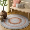 image:imageSAFAVIEH Washable Rug Outdoor Braided Collection  5 x 8 Oval Tan amp Multi Handmade amp Reversible NonShedding amp Easy to Clean Ideal for Patio Backyard Mudroom BRD314AGreyRust