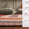 image:imageSAFAVIEH Washable Rug Outdoor Braided Collection  6 x 9 Oval Navy amp Green Handmade amp Reversible NonShedding amp Easy to Clean Ideal for Patio Backyard Mudroom BRD323NBrownRust