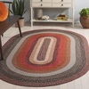 image:imageSAFAVIEH Washable Rug Outdoor Braided Collection  6 x 9 Oval Navy amp Green Handmade amp Reversible NonShedding amp Easy to Clean Ideal for Patio Backyard Mudroom BRD323NBrownRust