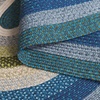 image:imageSAFAVIEH Washable Rug Outdoor Braided Collection  6 x 9 Oval Navy amp Green Handmade amp Reversible NonShedding amp Easy to Clean Ideal for Patio Backyard Mudroom BRD323NNavyGreen