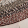 image:imageSAFAVIEH Washable Rug Outdoor Braided Collection  6 x 9 Oval Navy amp Green Handmade amp Reversible NonShedding amp Easy to Clean Ideal for Patio Backyard Mudroom BRD323NBrownRust