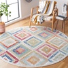 image:imageSAFAVIEH Washable Rug Outdoor Cabana Collection  67 Square Red amp Blue Multi NonShedding amp Easy to Clean Ideal for Patio Backyard Mudroom CBN571PRed Blue Multi