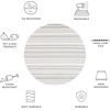 image:imageSAFAVIEH Washable Rug Outdoor Cabana Collection  8 x 10 Ivory amp Green NonShedding amp Easy to Clean Ideal for Patio Backyard Mudroom CBN323AIvoryGrey