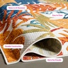 image:imageSAFAVIEH Washable Rug Outdoor Cabana Collection  9 x 12 Cream amp Red NonShedding amp Easy to Clean Ideal for Patio Backyard Mudroom CBN831A