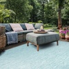 image:imageSAFAVIEH Washable Rug Outdoor Courtyard Collection  8 x 10 Dark Grey amp Rust NonShedding amp Easy Cleaning Ideal for Patio Backyard Mudroom Dining Space CY852059322Aqua