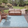 image:imageSAFAVIEH Washable Rug Outdoor Courtyard Collection  8 x 10 Dark Grey amp Rust NonShedding amp Easy Cleaning Ideal for Patio Backyard Mudroom Dining Space CY852059322AquaAqua