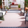 image:imageSAFAVIEH Washable Rug Outdoor Courtyard Collection  8 x 10 Dark Grey amp Rust NonShedding amp Easy Cleaning Ideal for Patio Backyard Mudroom Dining Space CY852059322Soft Pink