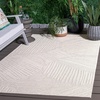 image:imageSAFAVIEH Washable Rug Outdoor Global Collection  53 x 76 Light Beige amp Ivory NonShedding amp Easy to Clean Ideal for Patio Backyard Mudroom GLB232BLight BeigeIvory