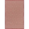 image:imageSAFAVIEH Washable Rug Outdoor Linden Collection  4 x 6 Red amp Cream NonShedding amp Easy to Clean Ideal for Patio Backyard Mudroom LND173QRedCreme