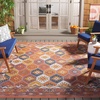 image:imageSAFAVIEH Washable Rug Outdoor Sunrise Collection  8 x 10 Ivory amp Grey Black NonShedding amp Easy to Clean Ideal for Patio Backyard Mudroom SUN630AGoldRust Blue