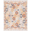 image:imageSAFAVIEH Washable Rug Outdoor Sunrise Collection  8 x 10 Ivory amp Grey Black NonShedding amp Easy to Clean Ideal for Patio Backyard Mudroom SUN630AGoldRust Blue