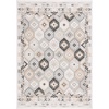 image:imageSAFAVIEH Washable Rug Outdoor Sunrise Collection  8 x 10 Ivory amp Grey Black NonShedding amp Easy to Clean Ideal for Patio Backyard Mudroom SUN630AIvoryGrey Black