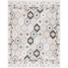 image:imageSAFAVIEH Washable Rug Outdoor Sunrise Collection  8 x 10 Ivory amp Grey Black NonShedding amp Easy to Clean Ideal for Patio Backyard Mudroom SUN630AIvoryGrey Black