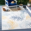 image:imageSAFAVIEH Washable Rug Outdoor Sunrise Collection  8 x 10 Ivory amp Rust Sage NonShedding amp Easy to Clean Ideal for Patio Backyard Mudroom SUN670BIvoryBlue Gold