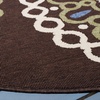 image:imageSAFAVIEH Washable Rug Outdoor Veranda Collection  8 x 10 Cream amp Blue NonShedding amp Easy to Clean Ideal for Patio Backyard Mudroom VER0920615ChocolateBlue