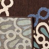 image:imageSAFAVIEH Washable Rug Outdoor Veranda Collection  8 x 10 Cream amp Blue NonShedding amp Easy to Clean Ideal for Patio Backyard Mudroom VER0920615ChocolateBlue