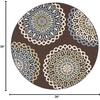 image:imageSAFAVIEH Washable Rug Outdoor Veranda Collection  8 x 10 Cream amp Blue NonShedding amp Easy to Clean Ideal for Patio Backyard Mudroom VER0920615ChocolateBlue