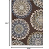 image:imageSAFAVIEH Washable Rug Outdoor Veranda Collection  8 x 10 Cream amp Blue NonShedding amp Easy to Clean Ideal for Patio Backyard Mudroom VER0920615ChocolateBlue