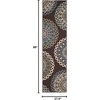 image:imageSAFAVIEH Washable Rug Outdoor Veranda Collection  8 x 10 Cream amp Blue NonShedding amp Easy to Clean Ideal for Patio Backyard Mudroom VER0920615ChocolateBlue