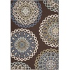 image:imageSAFAVIEH Washable Rug Outdoor Veranda Collection  8 x 10 Cream amp Blue NonShedding amp Easy to Clean Ideal for Patio Backyard Mudroom VER0920615ChocolateBlue